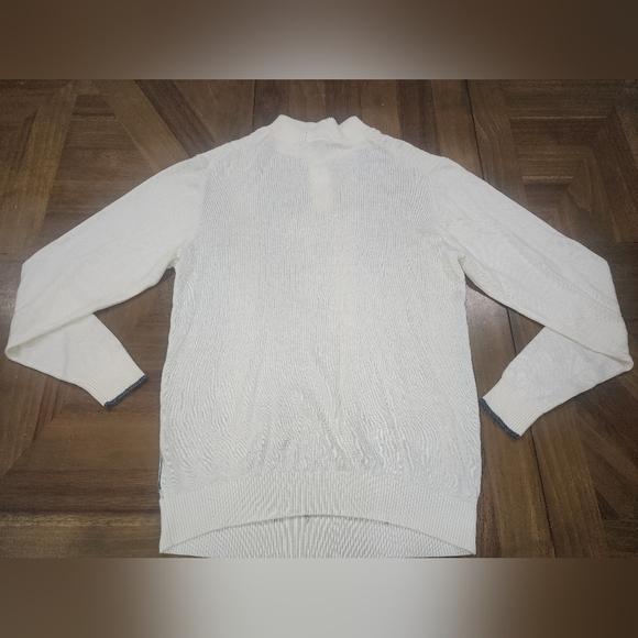 Steve Harvey Celebrity Edition Sweater Sz XL Off White Button Neck - Picture 12 of 12